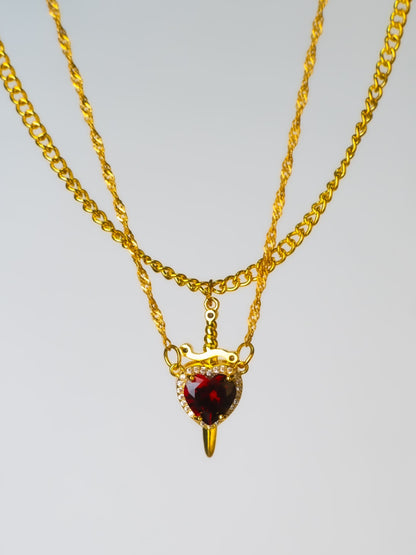 Collar Pareja Corazon + Espada ❤️⚔️