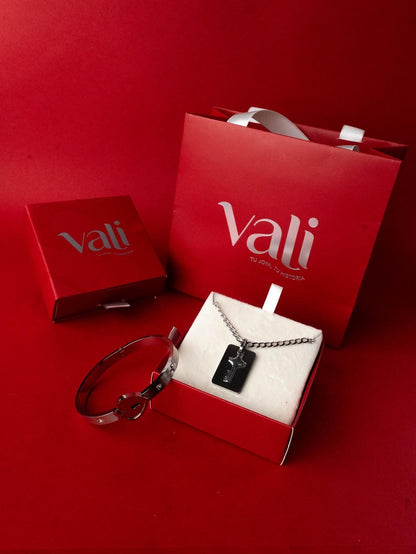Set Pareja Collar Llave + Pulsera Corazon ❤️🗝️