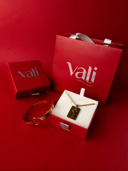 Set Pareja Collar Llave + Pulsera Corazon ❤️🗝️