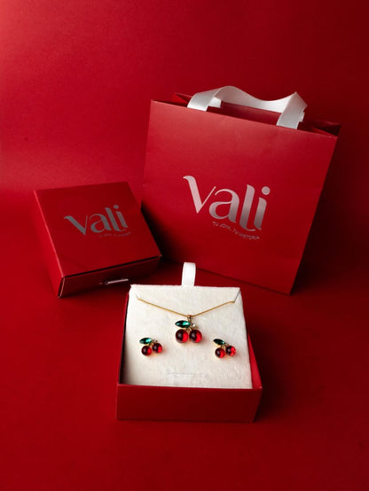 Set Cereza Collar + Aretes 🍒