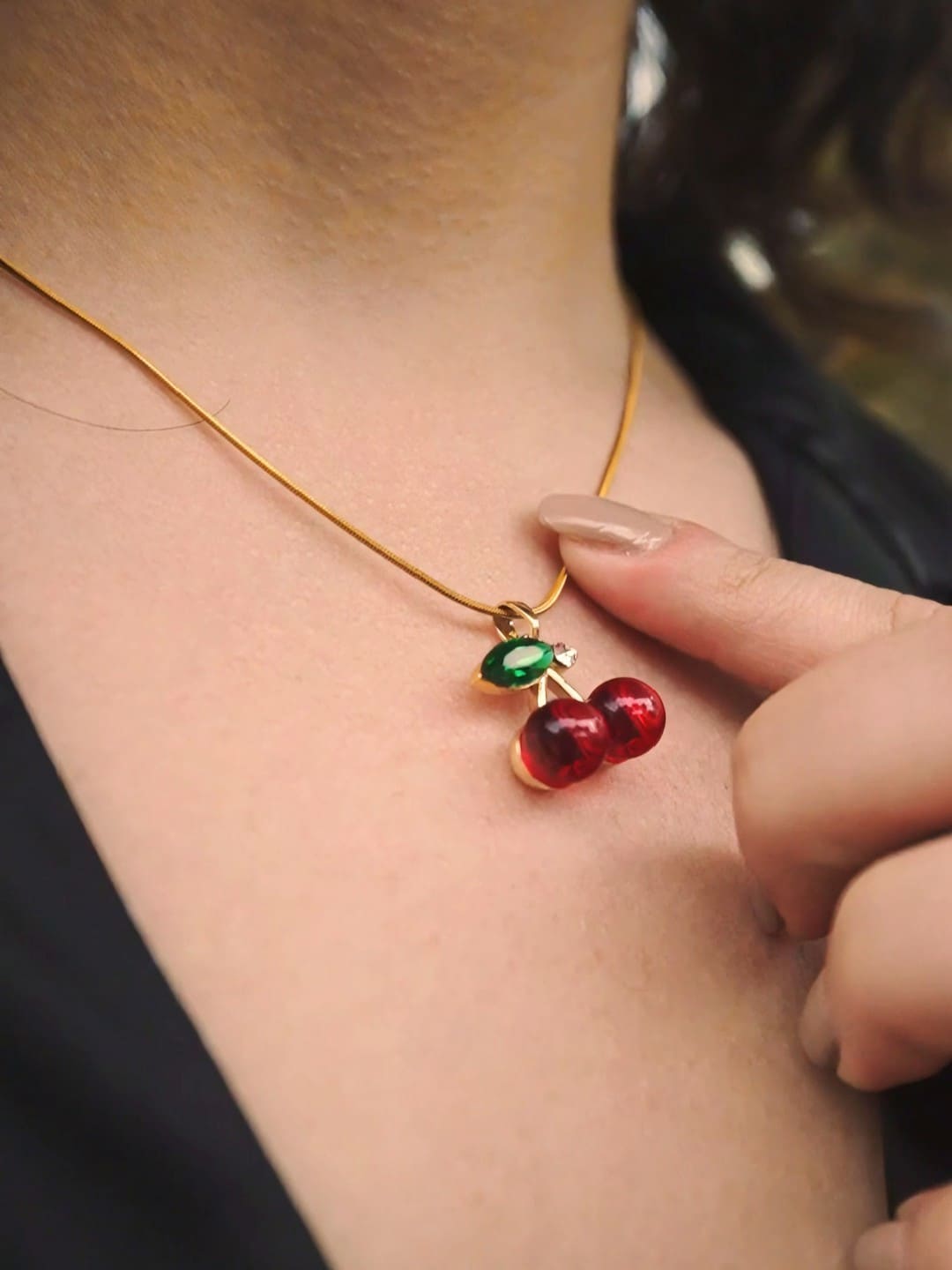 Set Cereza Collar + Aretes 🍒