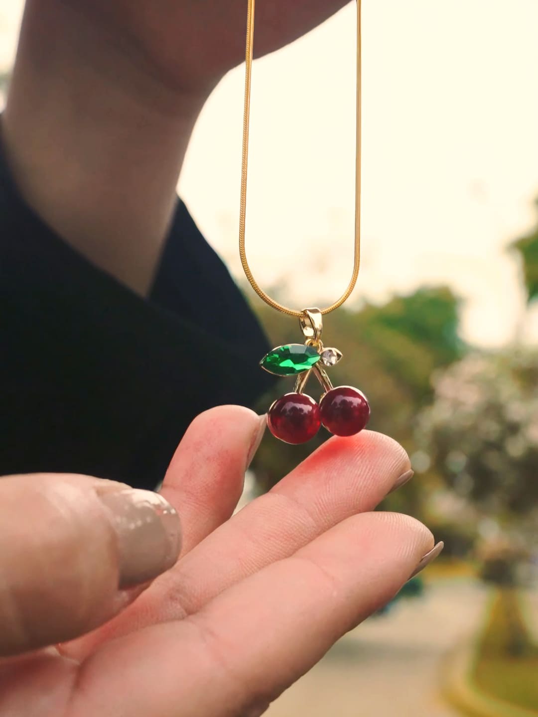 Set Cereza Collar + Aretes 🍒