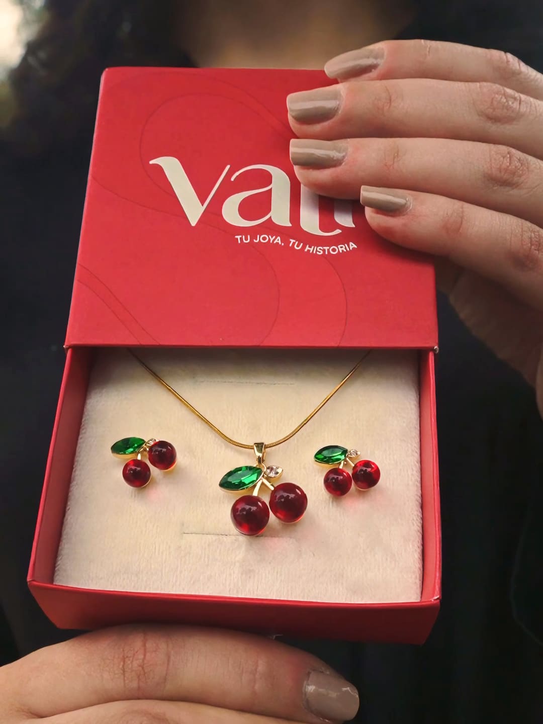 Set Cereza Collar + Aretes 🍒