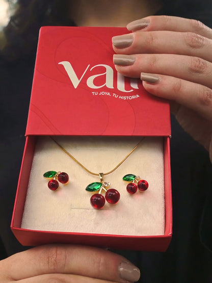 Set Cereza Collar + Aretes 🍒